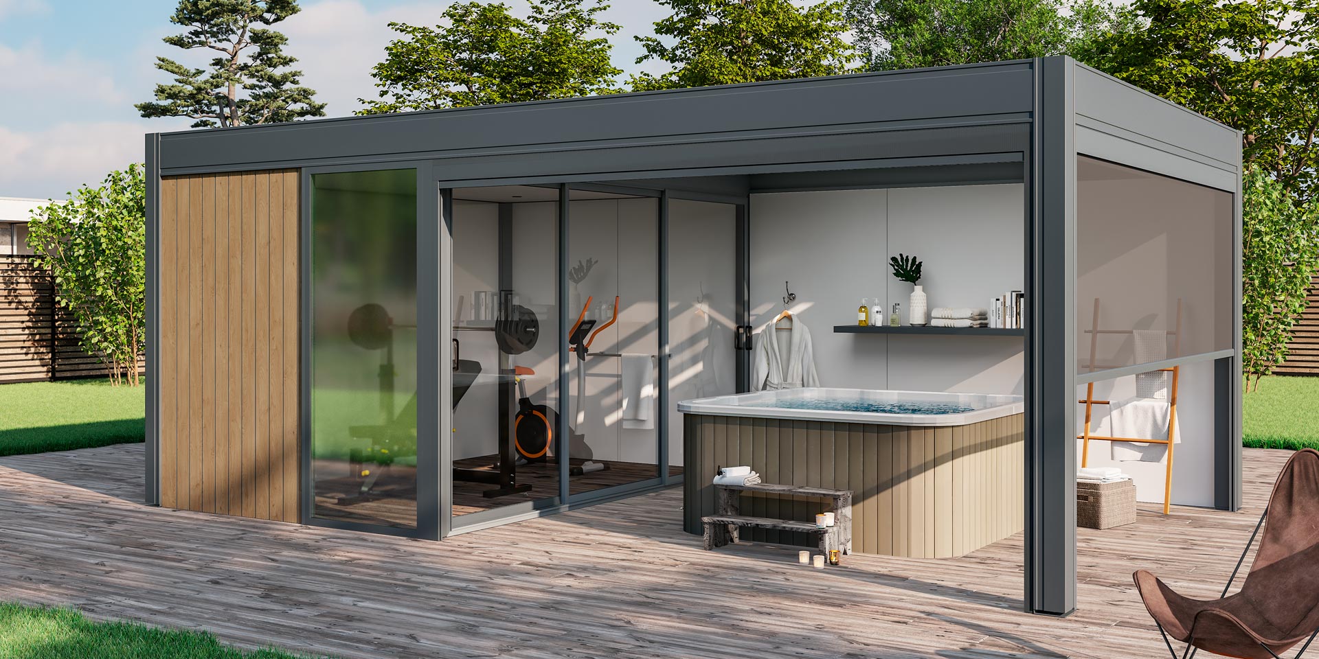 Garden Room Pergola Jacuzzi spa